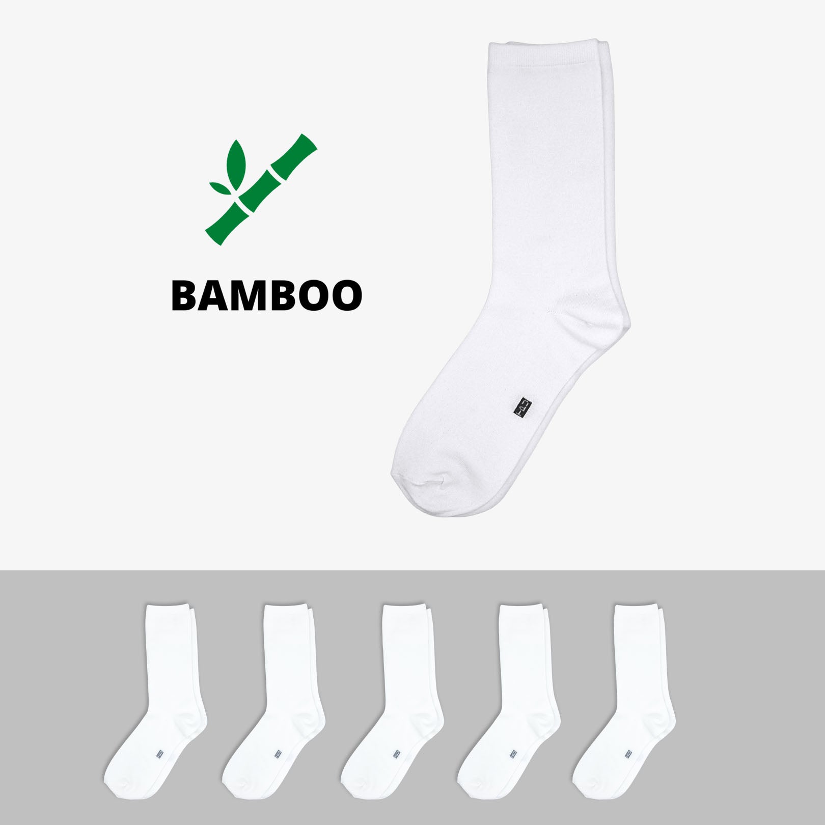 Bamboo Mid Calf Socks 5-Pairs